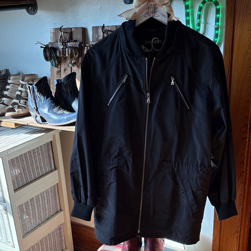 Express Black Windbreaker Jacket